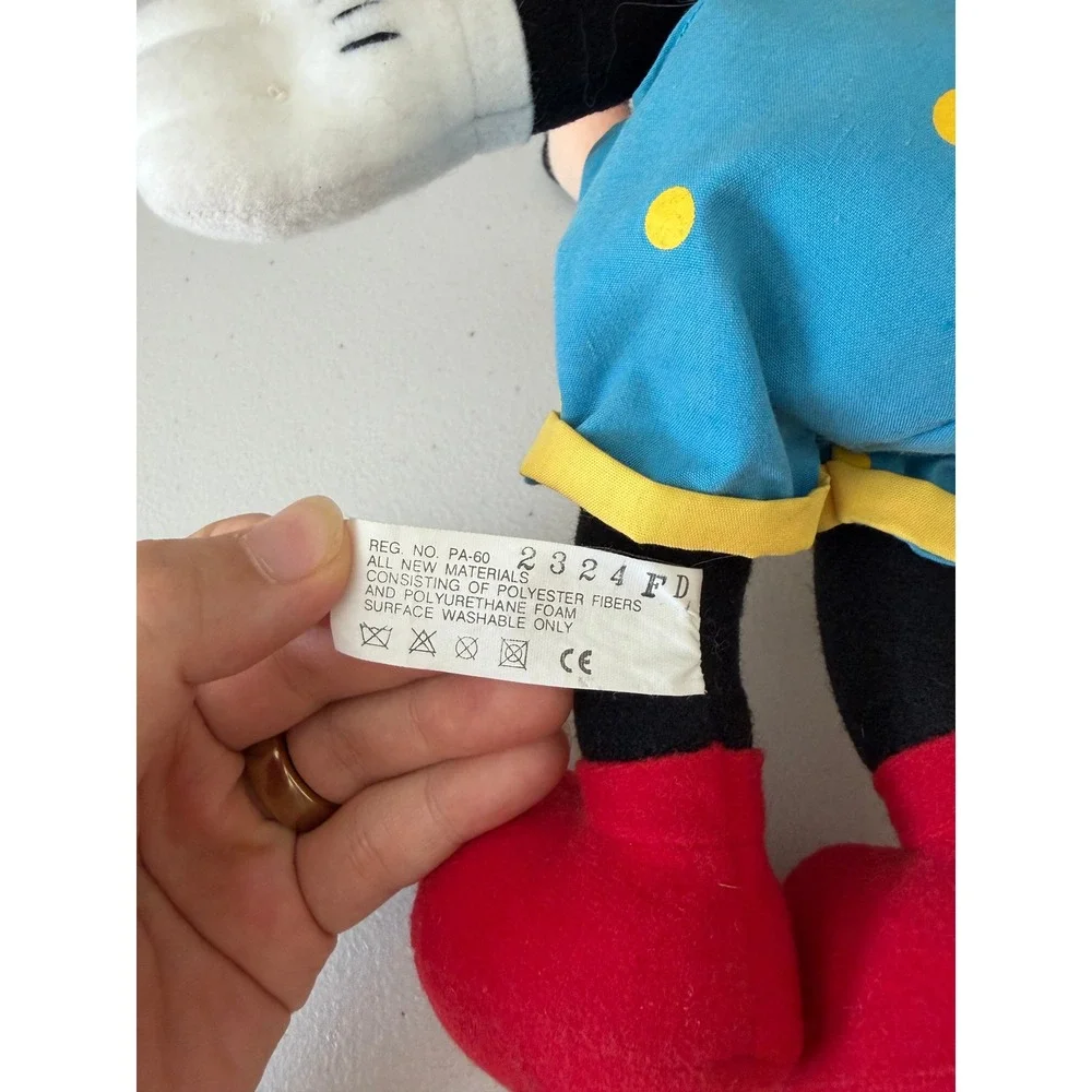 Vintage Disney Mickey Minnie Mouse Plush Set Mattel Arco Toys 1990s 9 Inch Pair